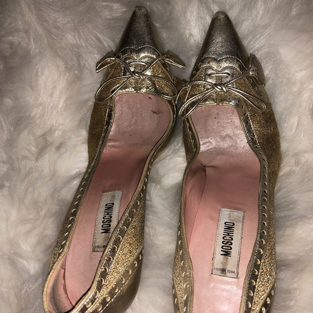 Moschino Gold Heels